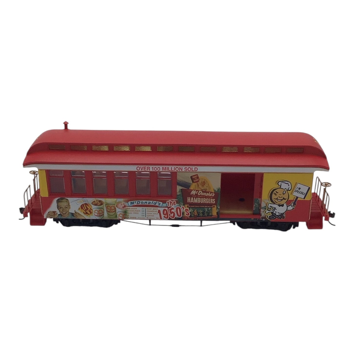Hawthorne Village McDonald's 50th Anniversary Train Car Set of 4 w/ Tracks