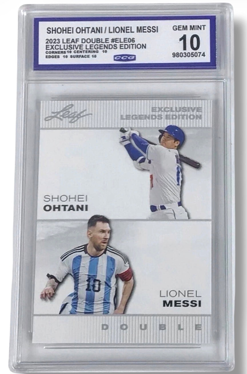 2023 Leaf Double Exclusive Legends Edition Shohei Ohtani Lionel Messi CCG 10
