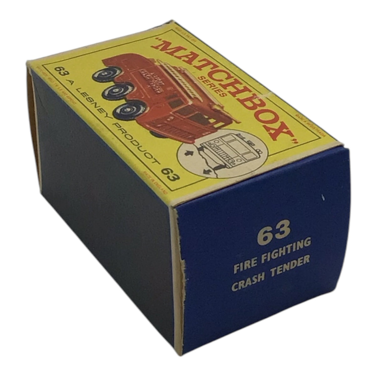 Lesney Matchbox Series #63 Fire Fighting Crash Tender w/ Original Box