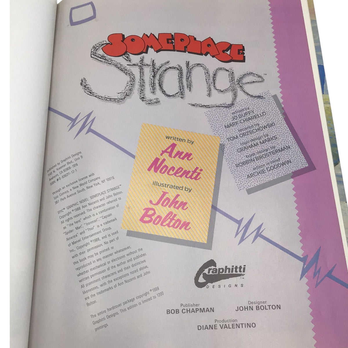 Someplace Strange Hardcover – Signed & Numbered 782/1200 by Ann Nocenti & John Bolton