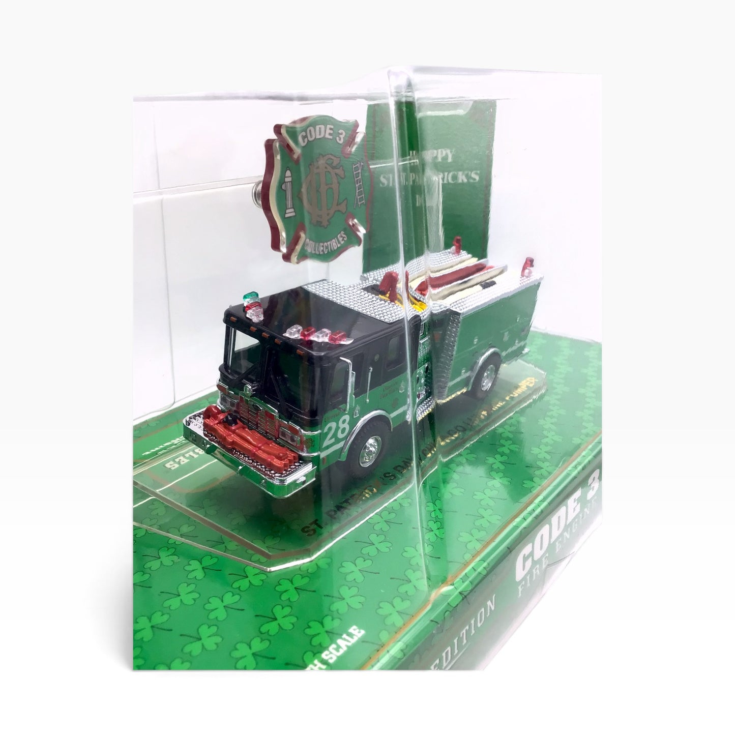 Code 3 Luverne Pumper Fire Engine #12225 1:64 St. Patrick's Day Chicago – Limited Edition