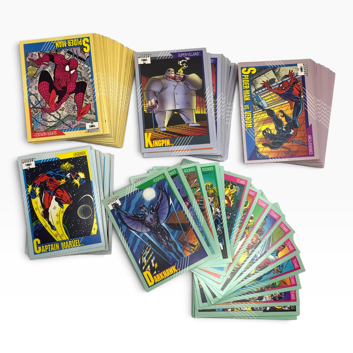1991 Marvel Universe Series II Complete Trading Card Set – 162 Cards – Impel