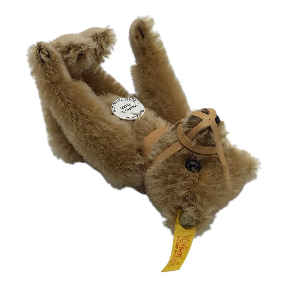 German Steiff Miniature Historic Brown Muzzle Bear 029196 Mohair Toy