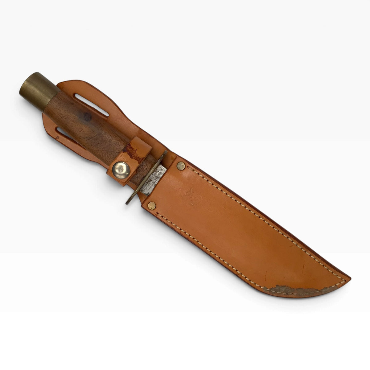 KA-BAR Olean N.Y. U.S. Military Vintage Fixed Blade Knife with Leather Sheath