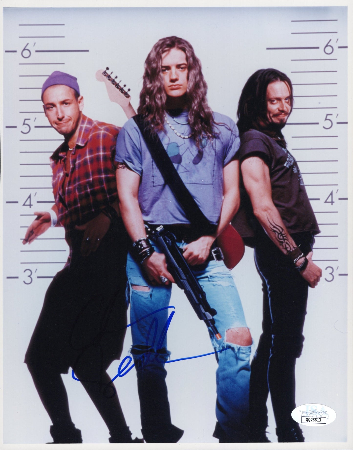 Adam Sandler in Airheads Promo Press Kit Picture 8x10 - First Movie with Steve Buscemi and Brendan Fraser - Rare! JSA and PSA Letter Double Certified Authentic QQ28813