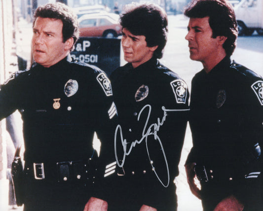 Adrian Zmed Signed Photo 8x10, Adrian Zmed Autograph in T.J. Hooker with William Shatner and James Darren, PSA Letter Certified Authentic