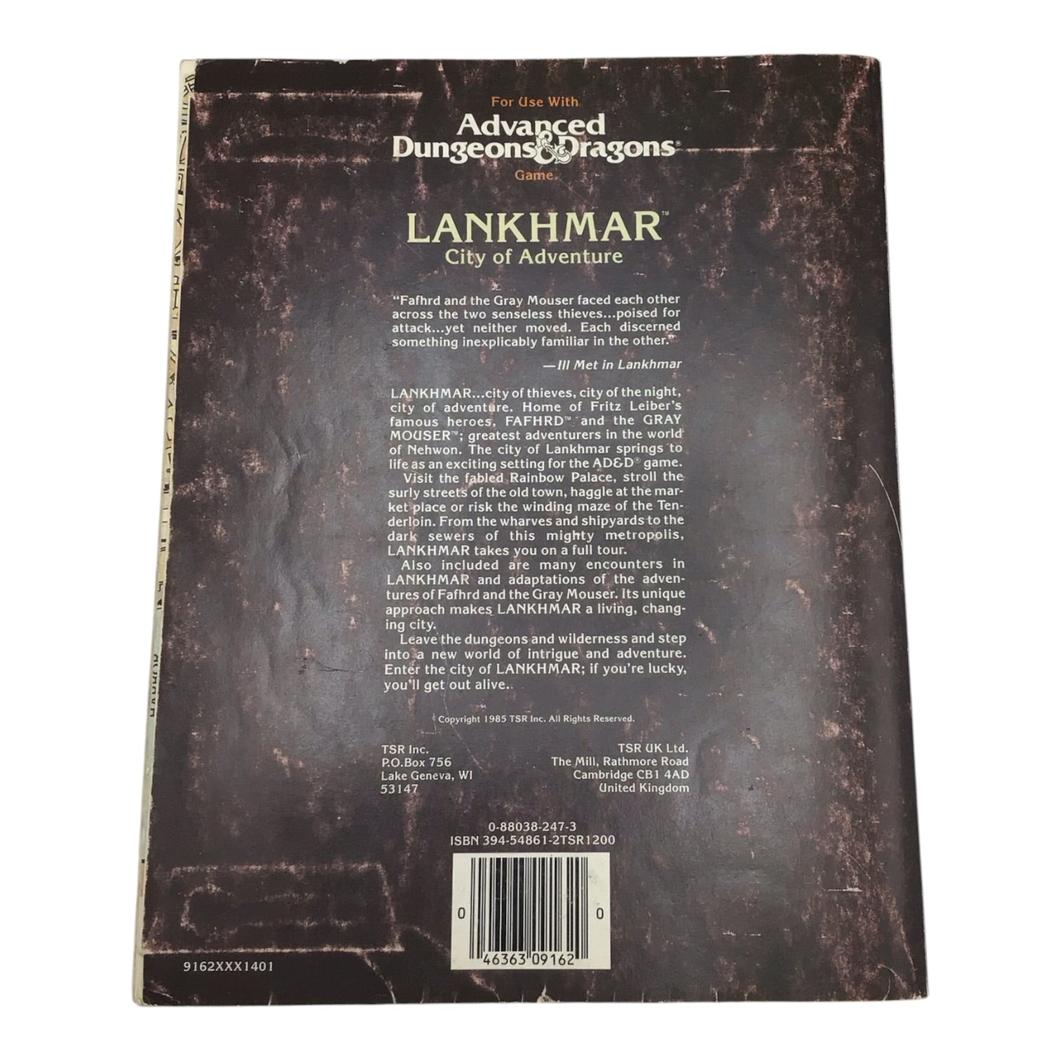 Advanced Dungeons & Dragons Lankhmar City of Adventure #9162 (1985)