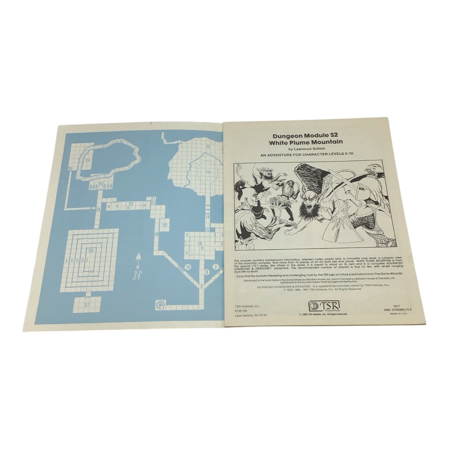 Advanced Dungeons & Dragons Module S2 White Plume Mountain #9027 1981