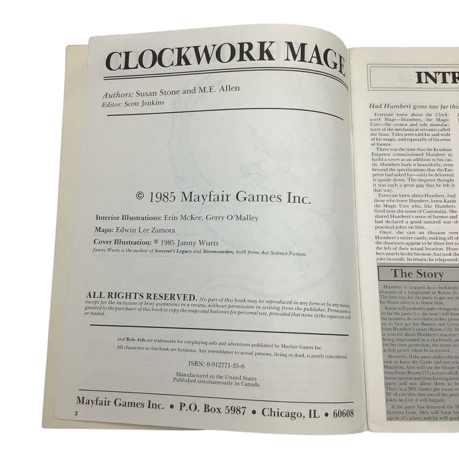 Advanced Dungeons & Dragons Role Aids Clockwork Mage (1985)