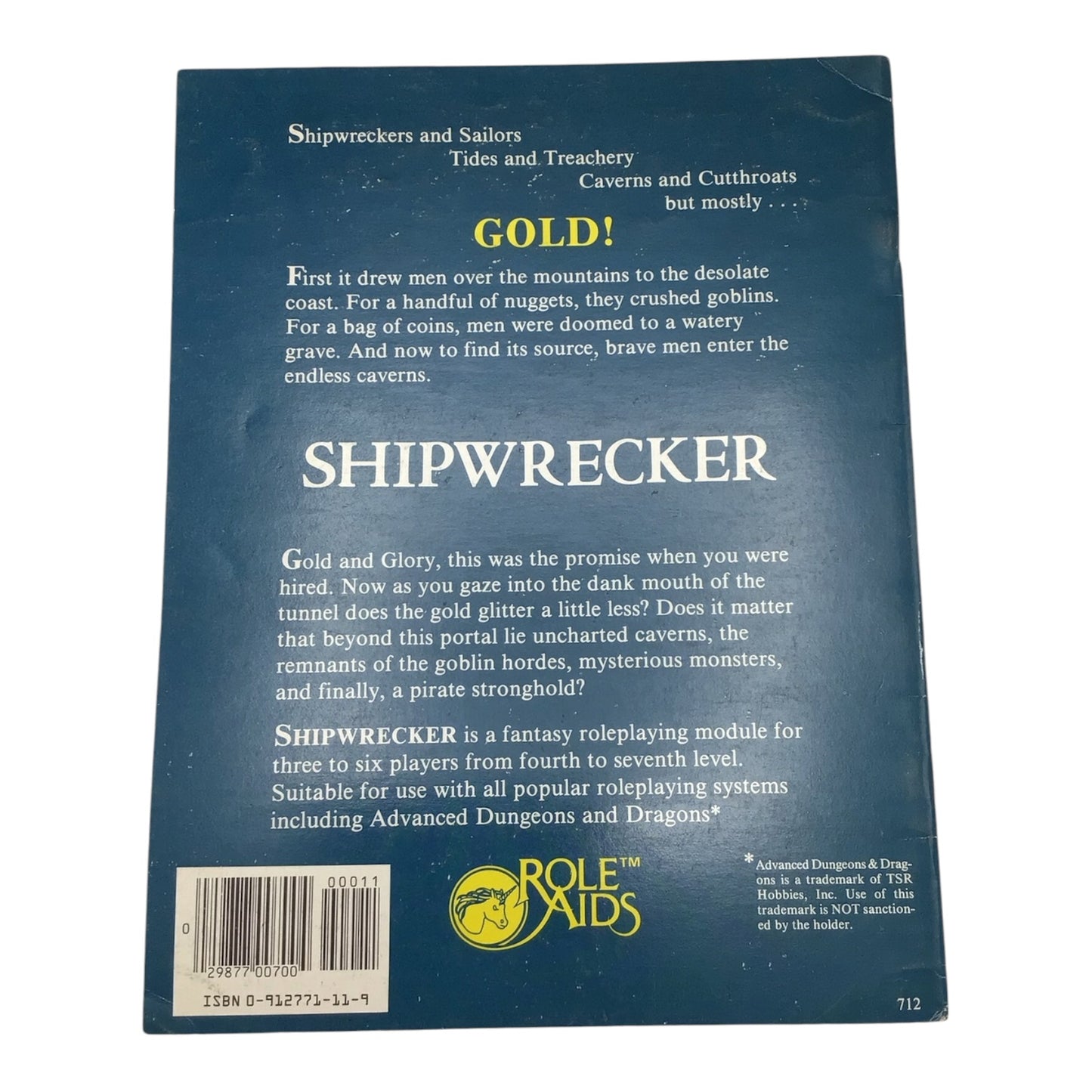 Advanced Dungeons & Dragons Role Aids Shipwrecker (1983)
