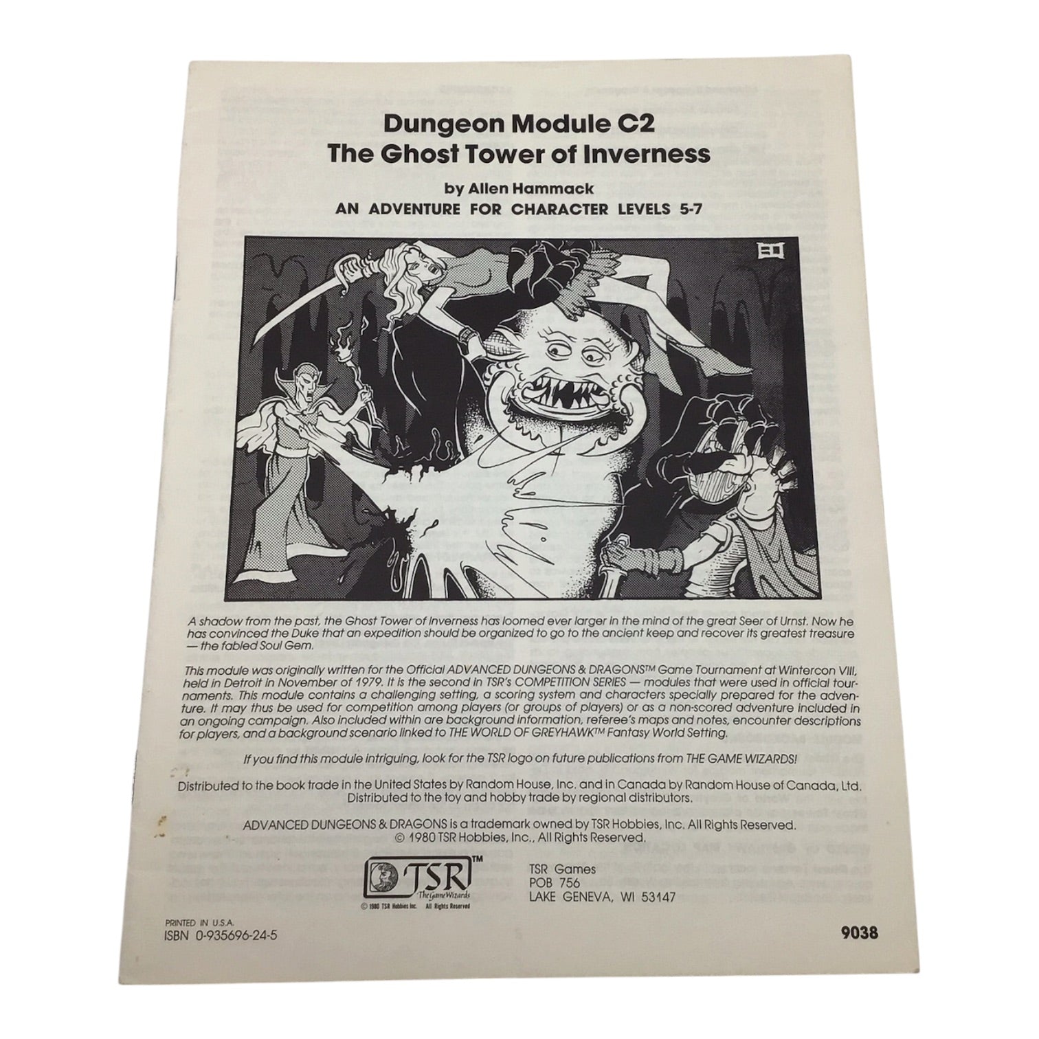 Advanced Dungeons & Dragons The Ghost Tower of Inverness C2 #9038 1980