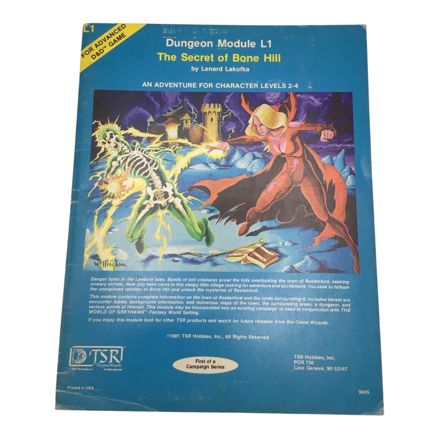 Advanced Dungeons & Dragons The Secret of Bone Hill L1 #9045 1981