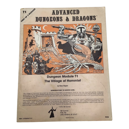 Advanced Dungeons & Dragons The Village of Hommlet T1 #9026 1979