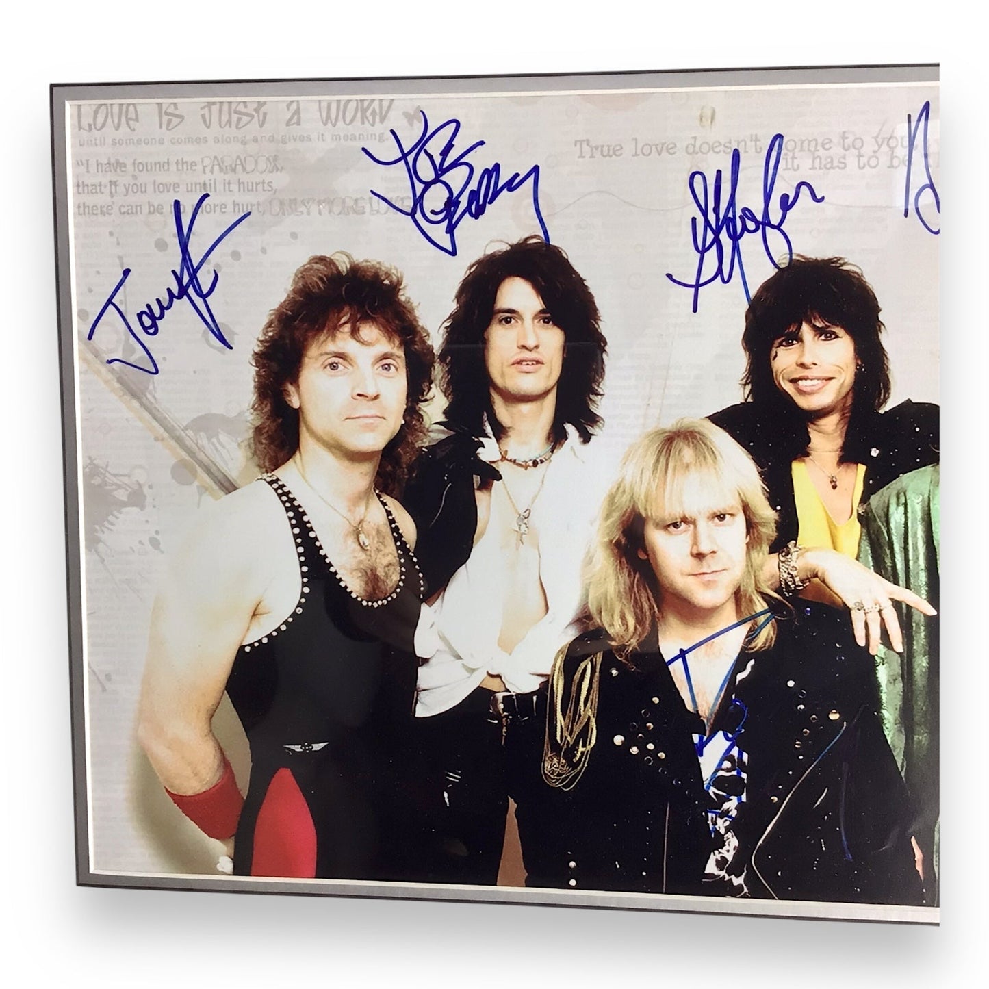 Aerosmith Poster Signed by ALL FIVE Bandmates, Framed Rock History Collectible