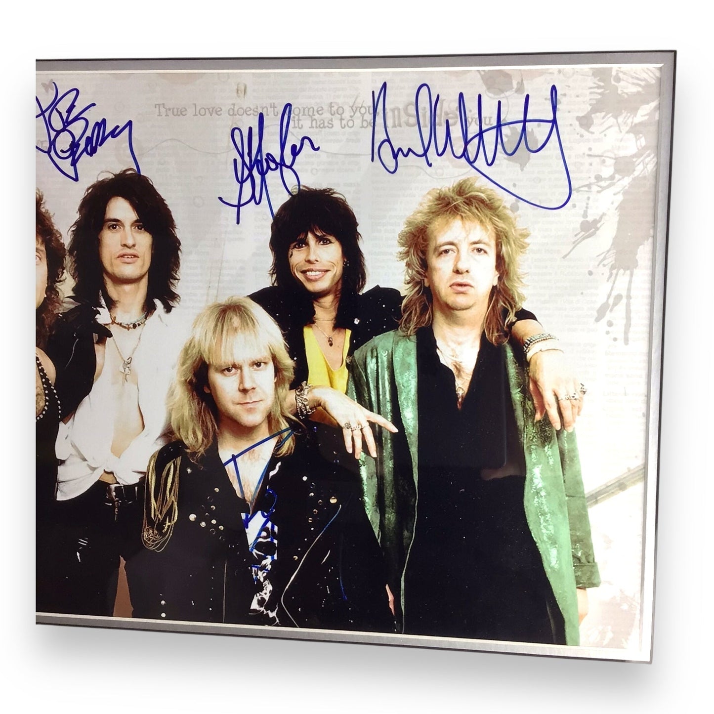 Aerosmith Poster Signed by ALL FIVE Bandmates, Framed Rock History Collectible