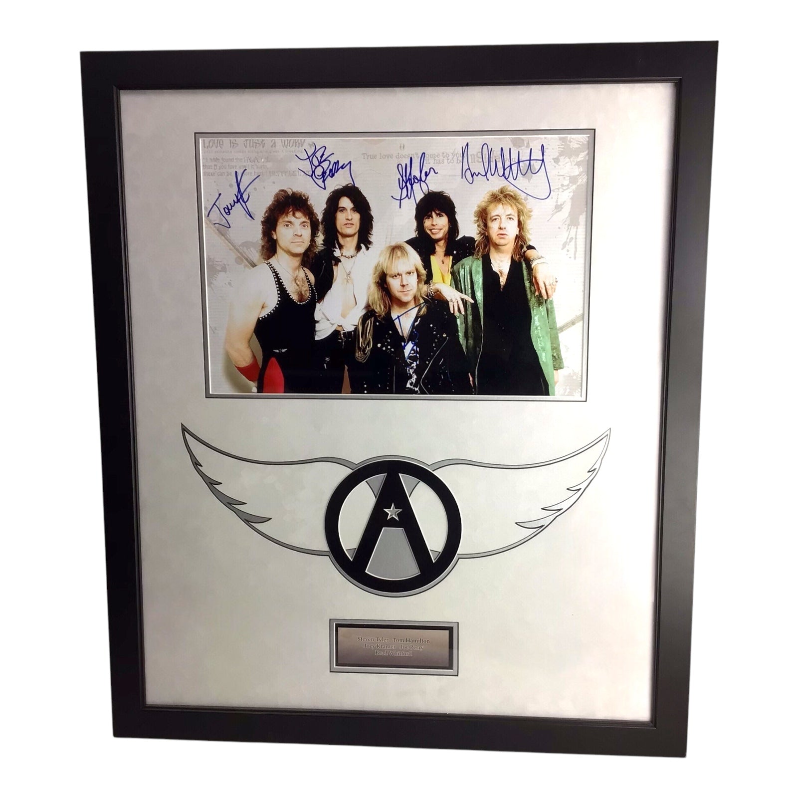 Aerosmith Poster Signed by ALL FIVE Bandmates, Framed Rock History Collectible