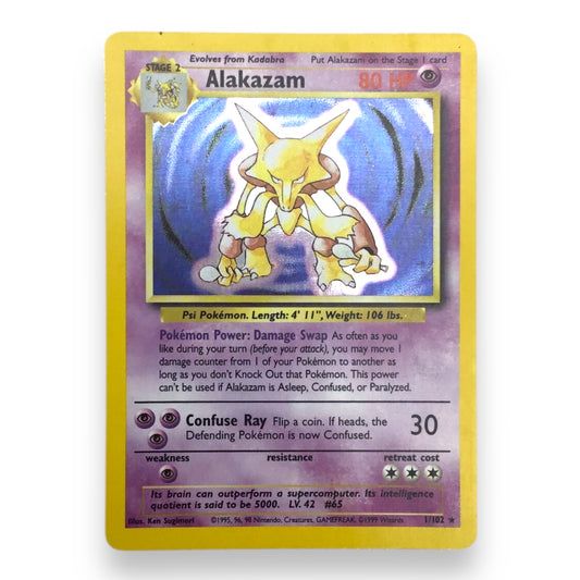 Alakazam (1/102) - Pokémon Holo Trading Card