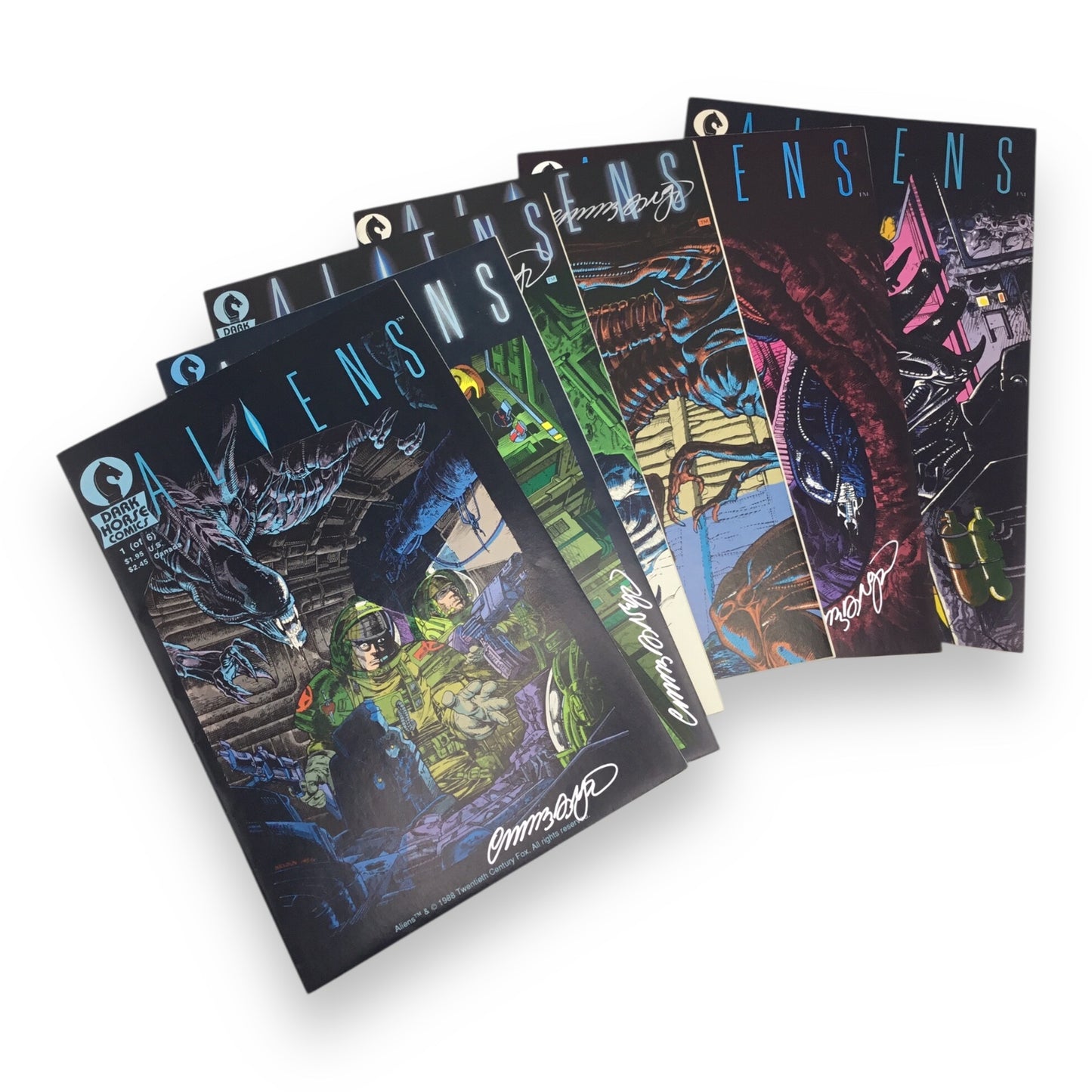 Aliens #1–6 Complete Set (1988, Dark Horse Comics) Signed by Mark A. Nelson (Except #6)