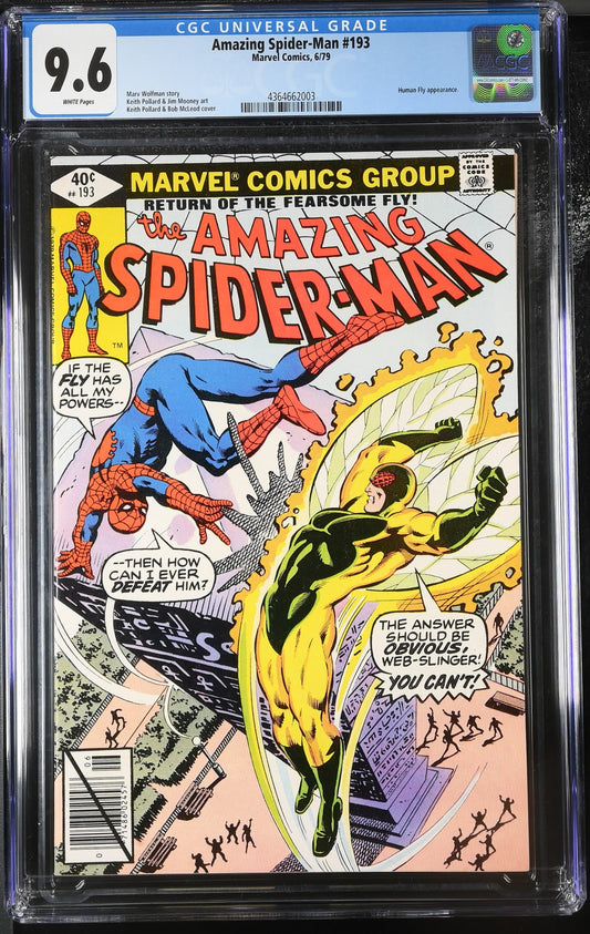 Amazing Spider-Man #193 - Marvel 1979 - CGC 9.6 - "The Wings of the Fearsome Fly!"