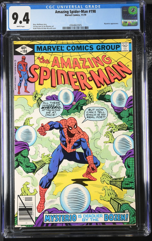 Amazing Spider-Man #198 - Marvel 1979 - CGC 9.4 - "Mysterio is Deadlier by the Dozen!"