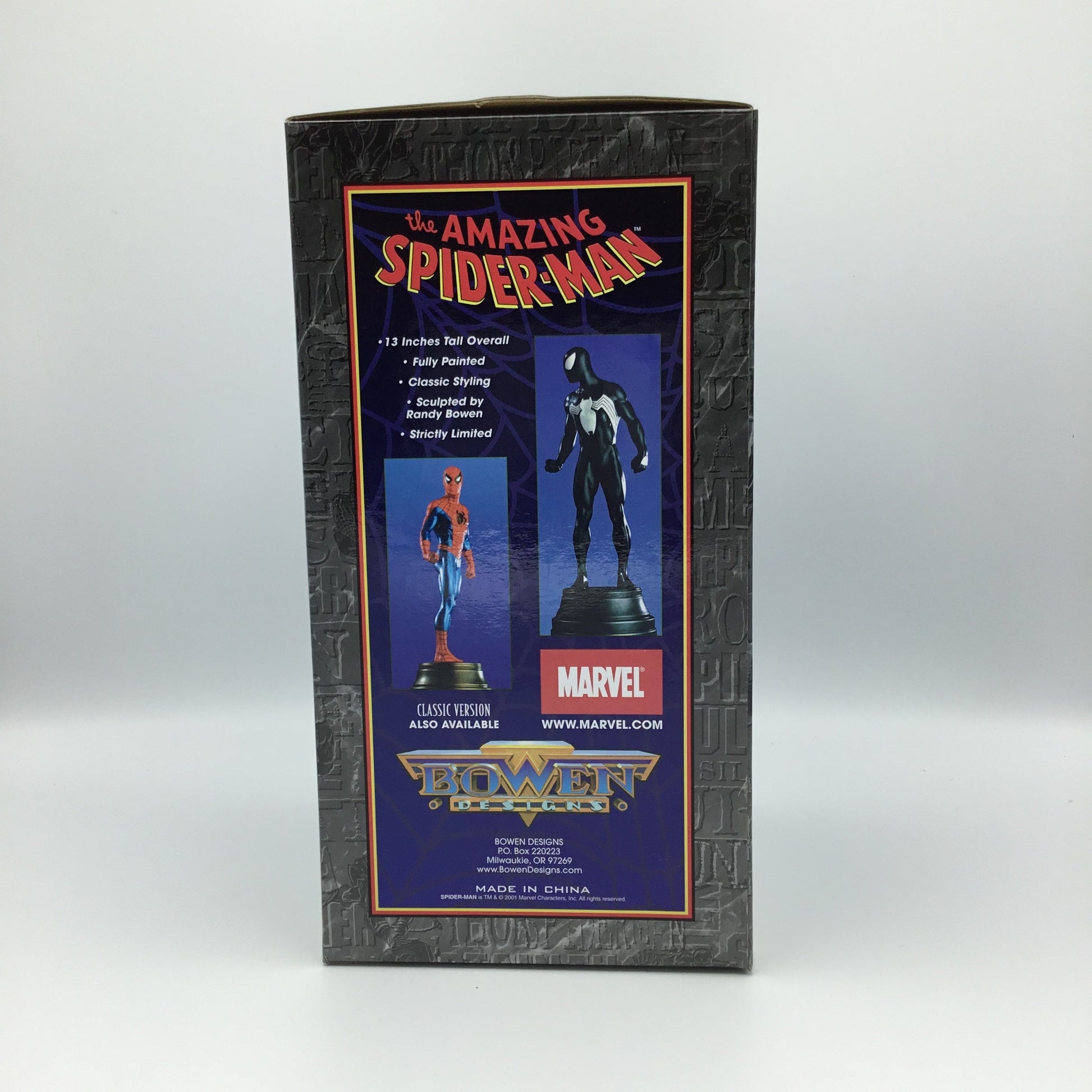 Amazing Spider-Man Painted Black 1/8 scale Statue - 2001 Bowen Designs 2711/ 4000