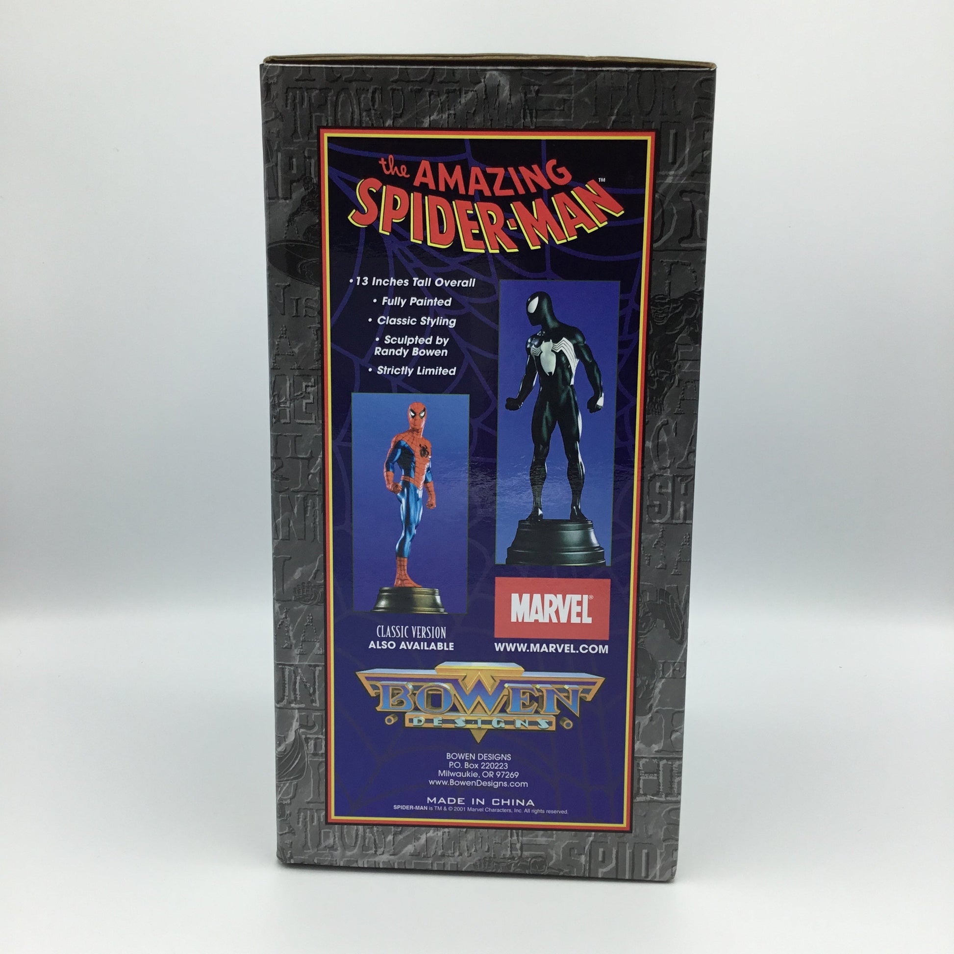 Amazing Spider-Man Painted Black 1/8 scale Statue - 2001 Bowen Designs 2711/ 4000