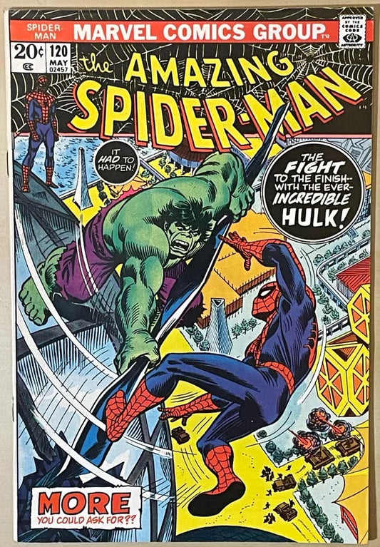 Amazing Spiderman #120 (1973) - Fight to the Finish with The Incredible Hulk!