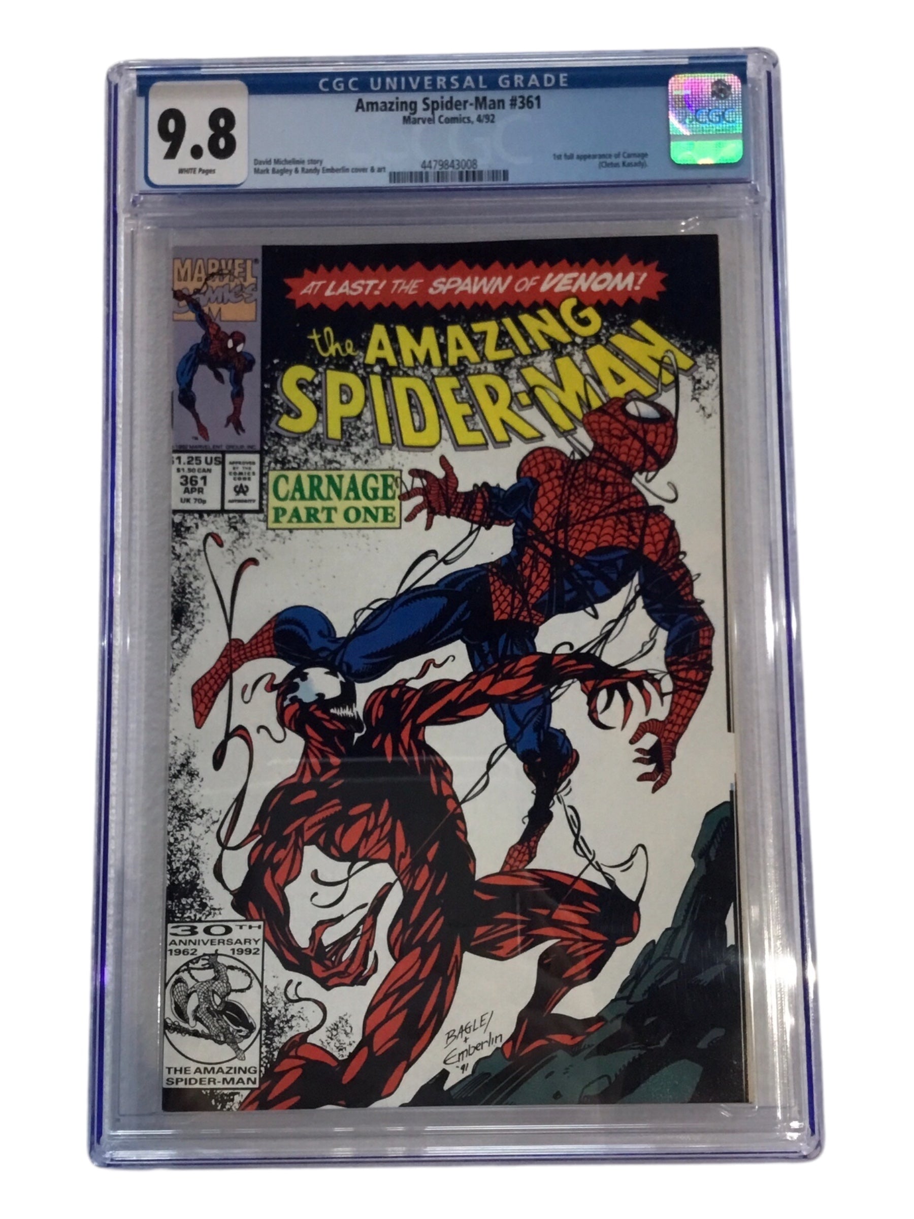 Amazing Spiderman #361 (1992) - CGC 9.8 - First appearance of Carnage!