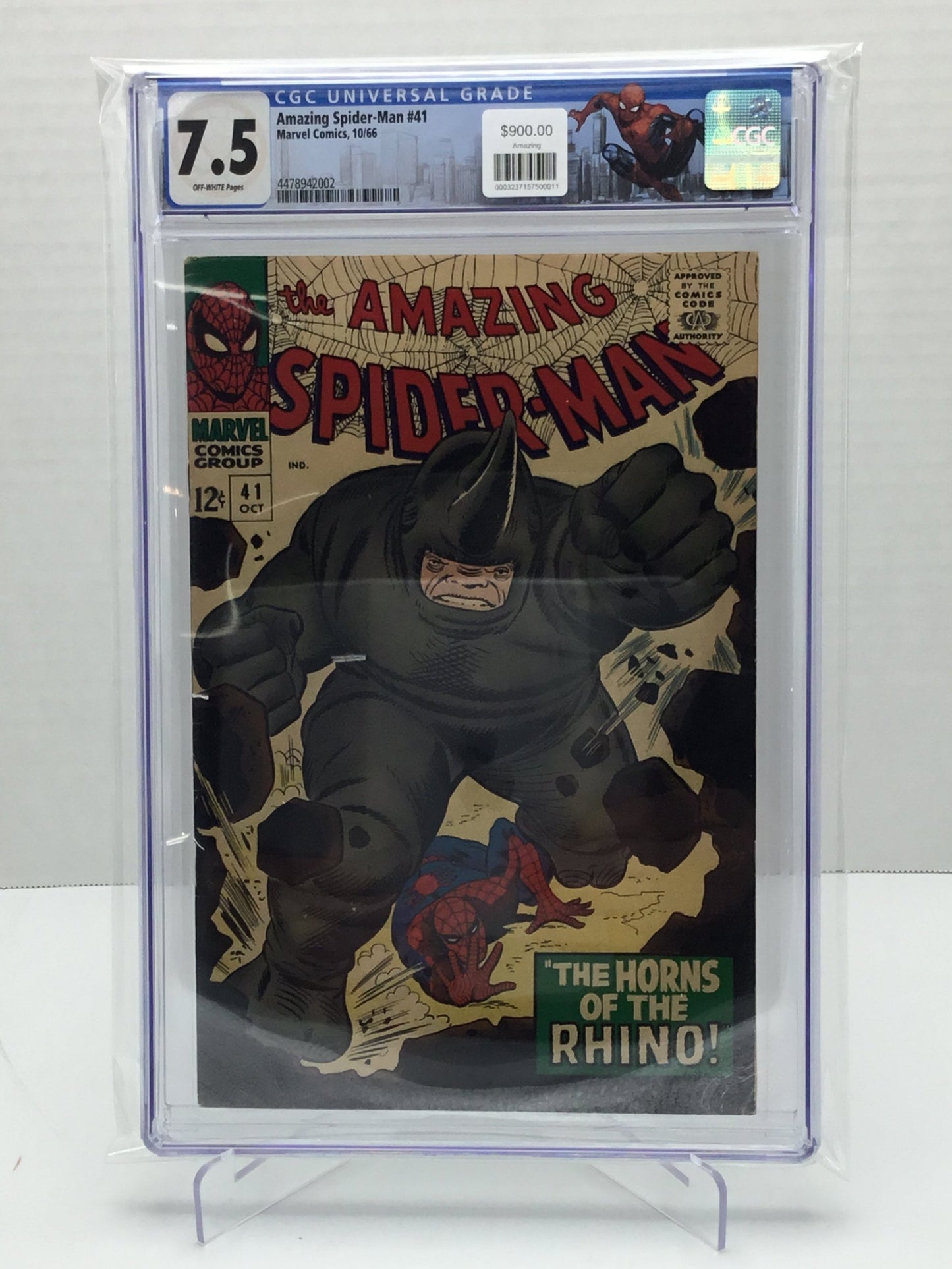 Amazing Spiderman #41 (1966) - CGC 7.5 - The Horns of the Rhino!