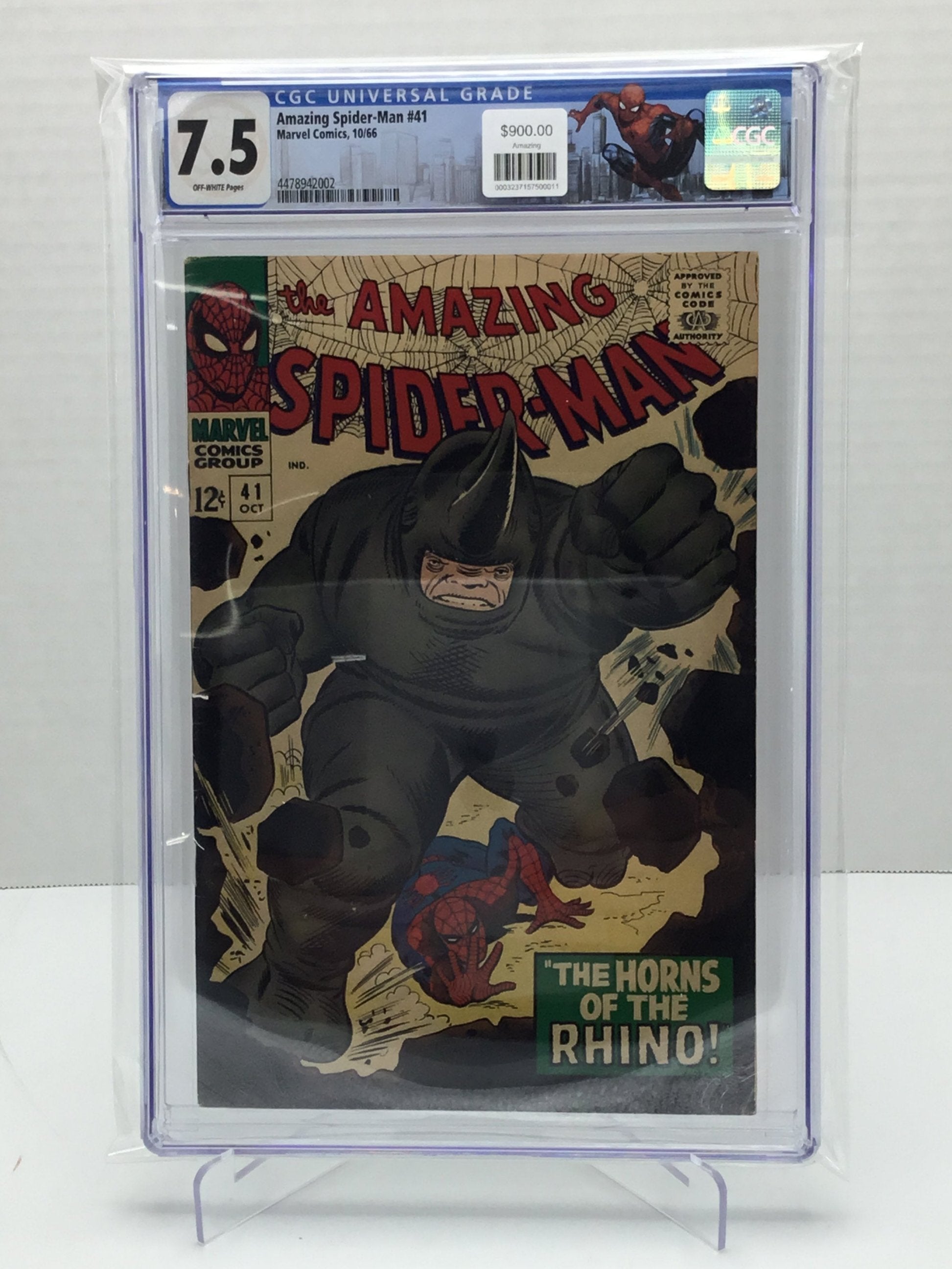 Amazing Spiderman #41 (1966) - CGC 7.5 - The Horns of the Rhino!