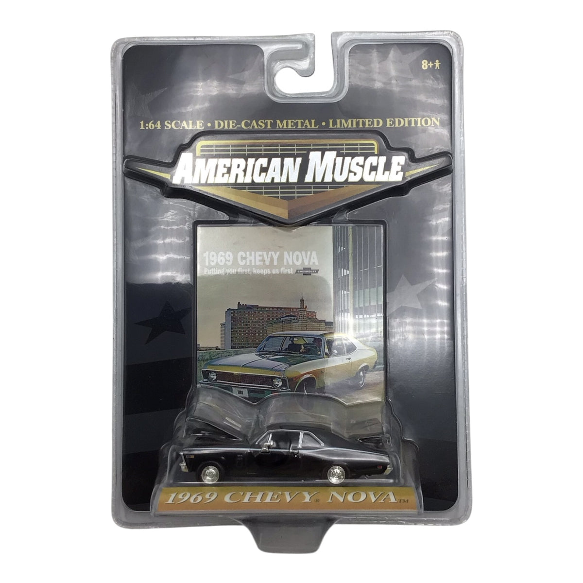American Muscle 1969 Chevy Nova - 1:64 Scale Die-Cast Limited Edition