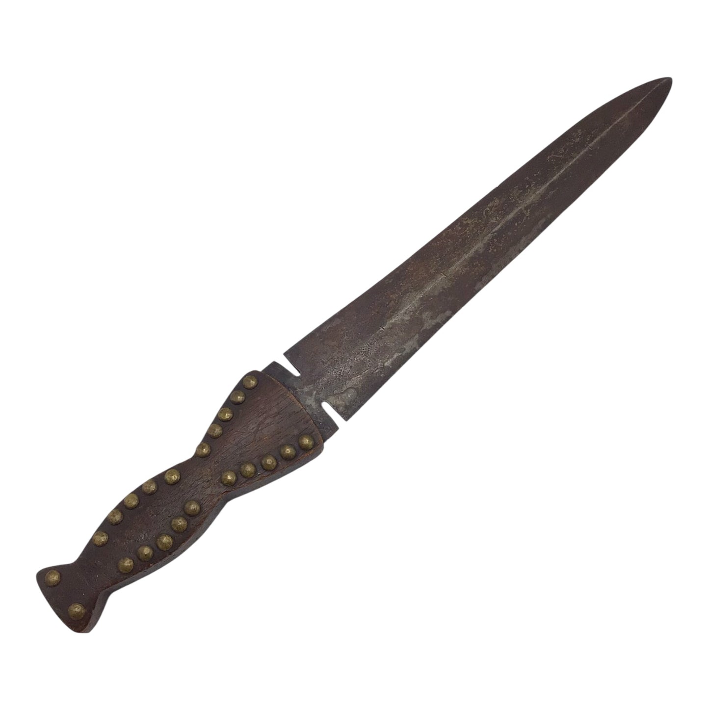 American Plains Indian Beavertail Beaver Back Brass Tacked Dag Knife Blackfeet