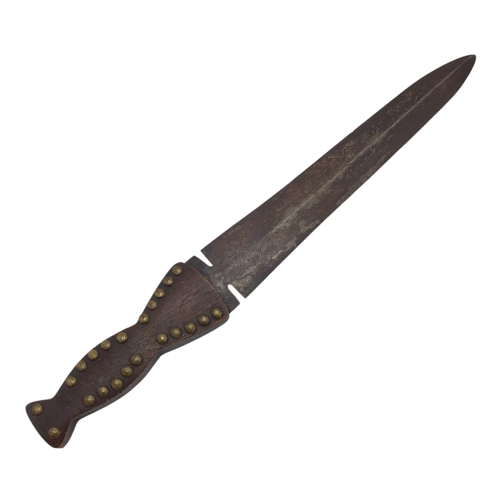 American Plains Indian Beavertail Beaver Back Brass Tacked Dag Knife Blackfeet