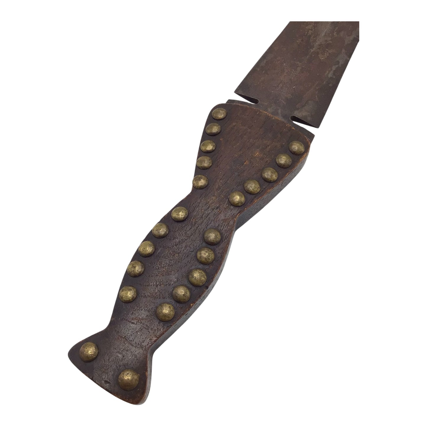 American Plains Indian Beavertail Beaver Back Brass Tacked Dag Knife Blackfeet