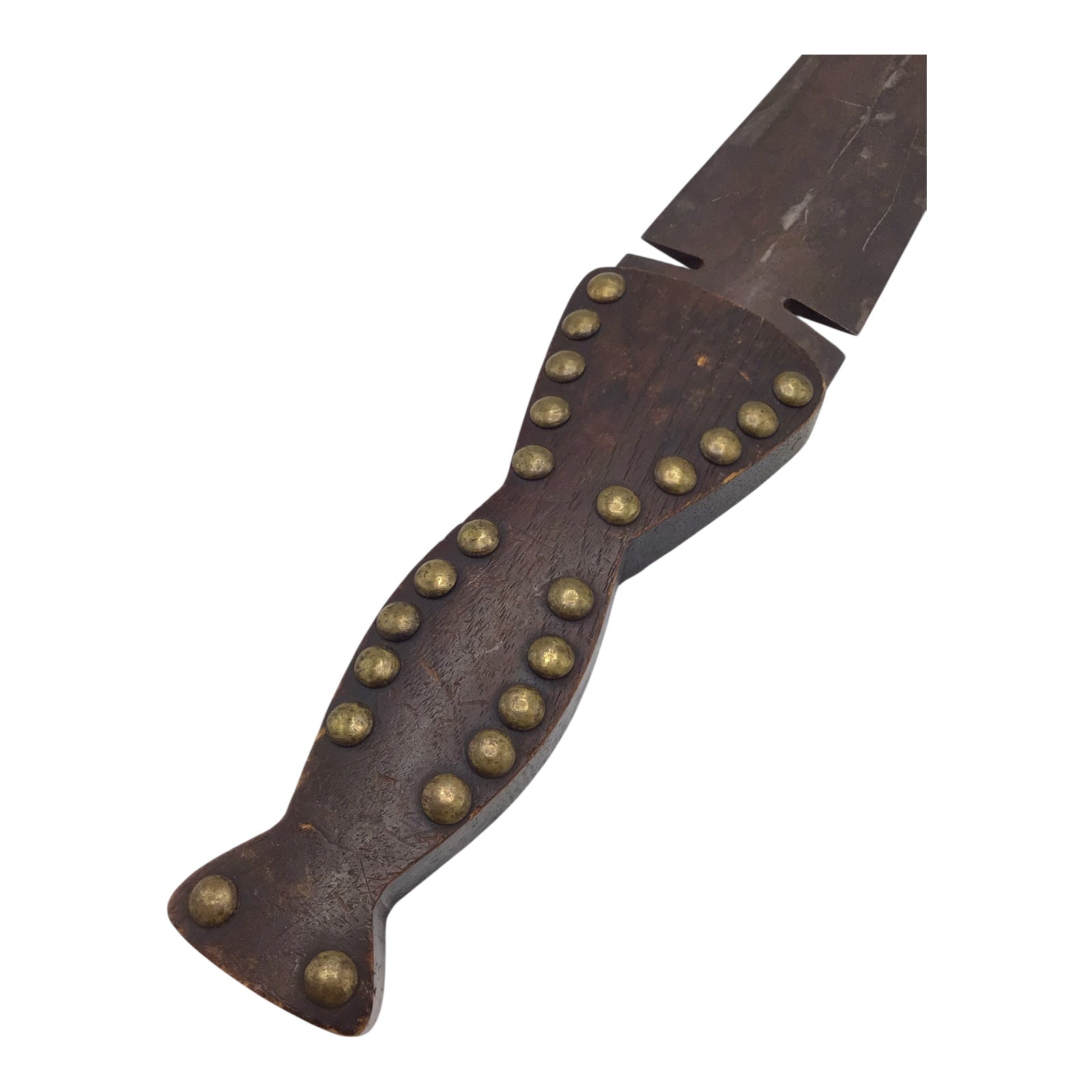 American Plains Indian Beavertail Beaver Back Brass Tacked Dag Knife Blackfeet