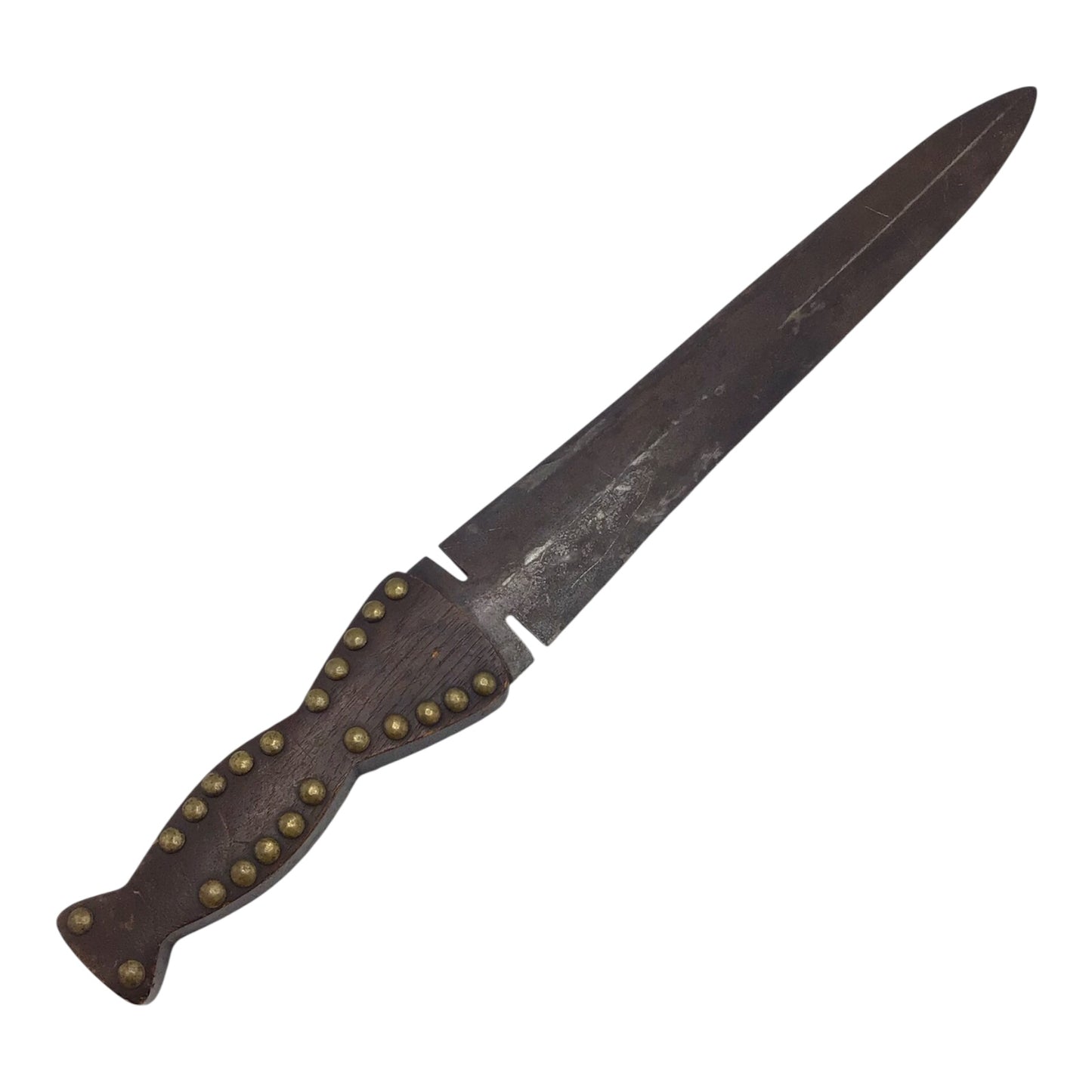 American Plains Indian Beavertail Beaver Back Brass Tacked Dag Knife Blackfeet