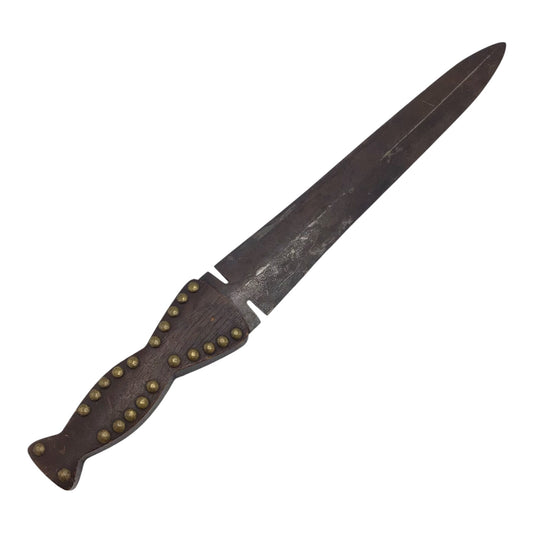 American Plains Indian Beavertail Beaver Back Brass Tacked Dag Knife Blackfeet