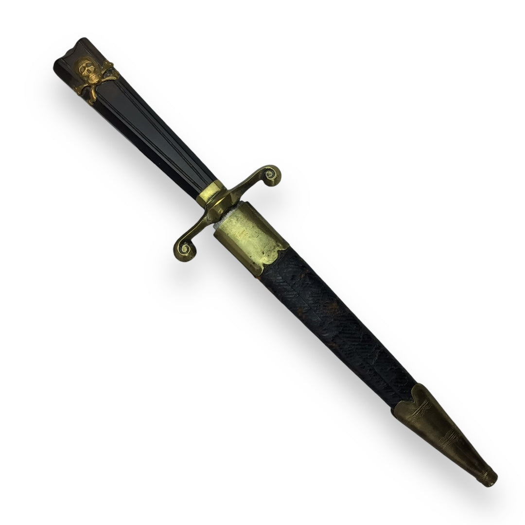 American Revolution Masonic Dagger - Skull & Crossbones Hilt w/ Sheath