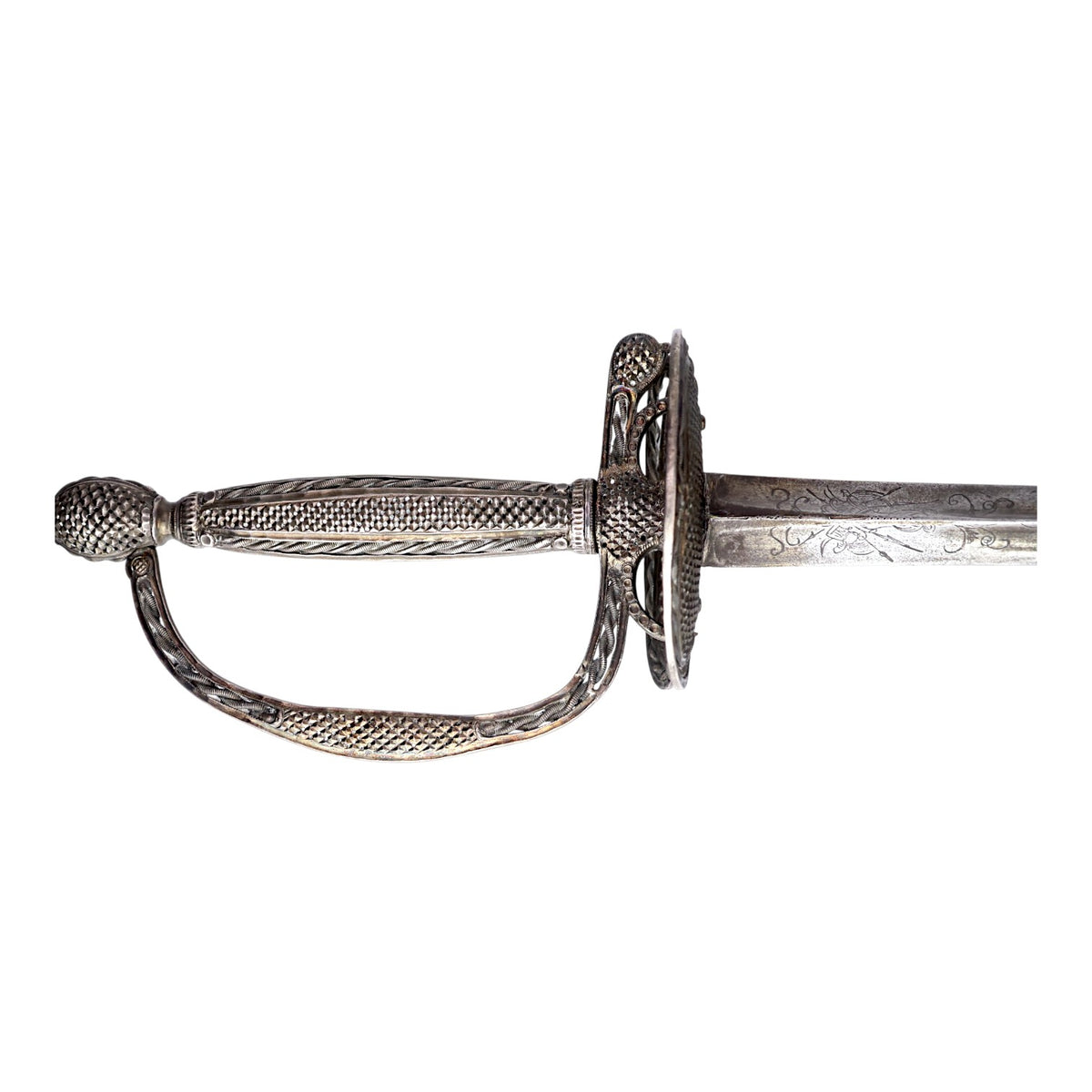 American Revolution Silver-Hilted French Officer’s Small Sword Dress Rapier C1750-1760