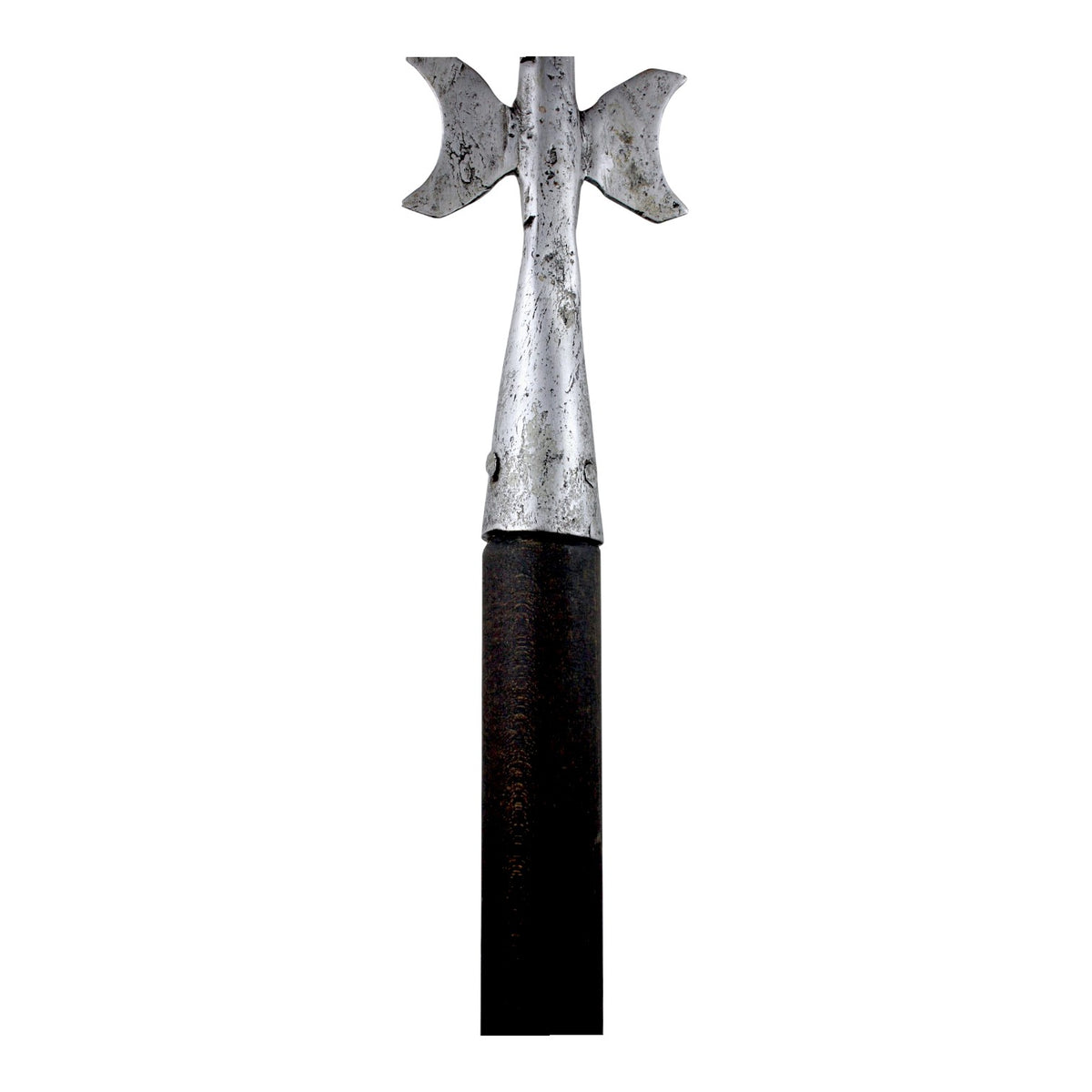 American Revolutionary War Era 18th Century Spontoon Head possibly French C. 1690 – 1750 on Later Pole
