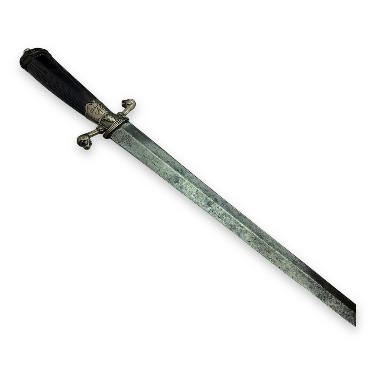 American Revolutionary War-Era French Hunting Sword - Silver Hilt