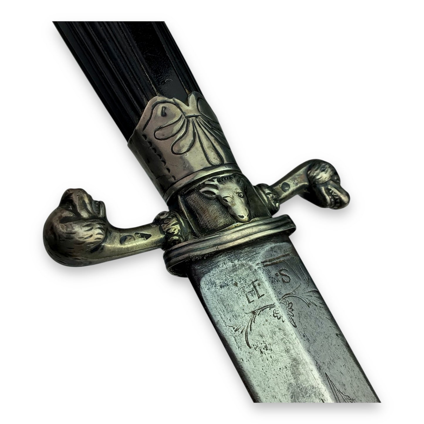 American Revolutionary War-Era French Hunting Sword - Silver Hilt