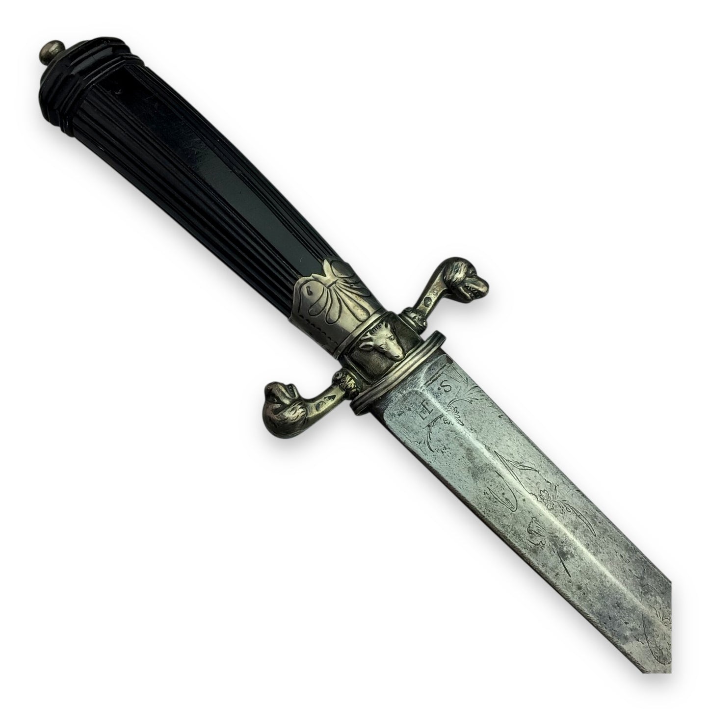 American Revolutionary War-Era French Hunting Sword - Silver Hilt