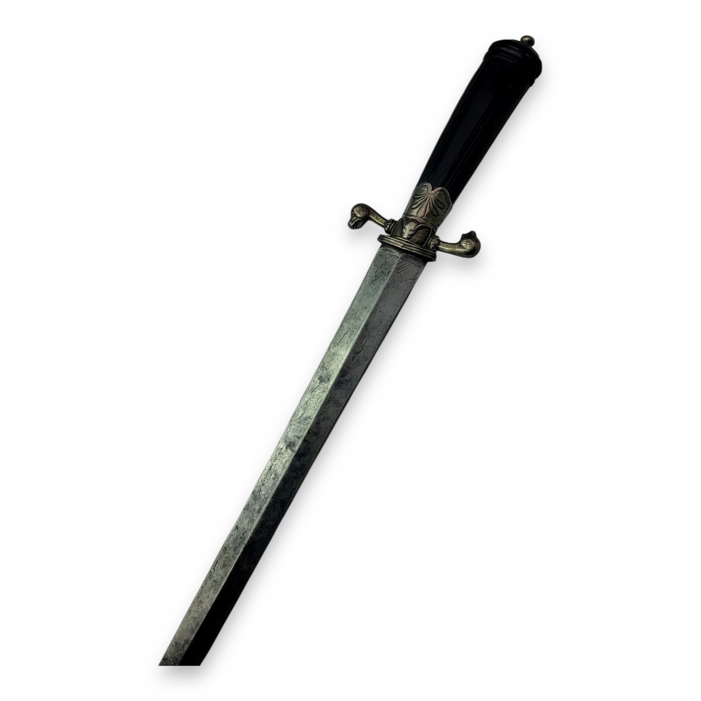 American Revolutionary War-Era French Hunting Sword - Silver Hilt