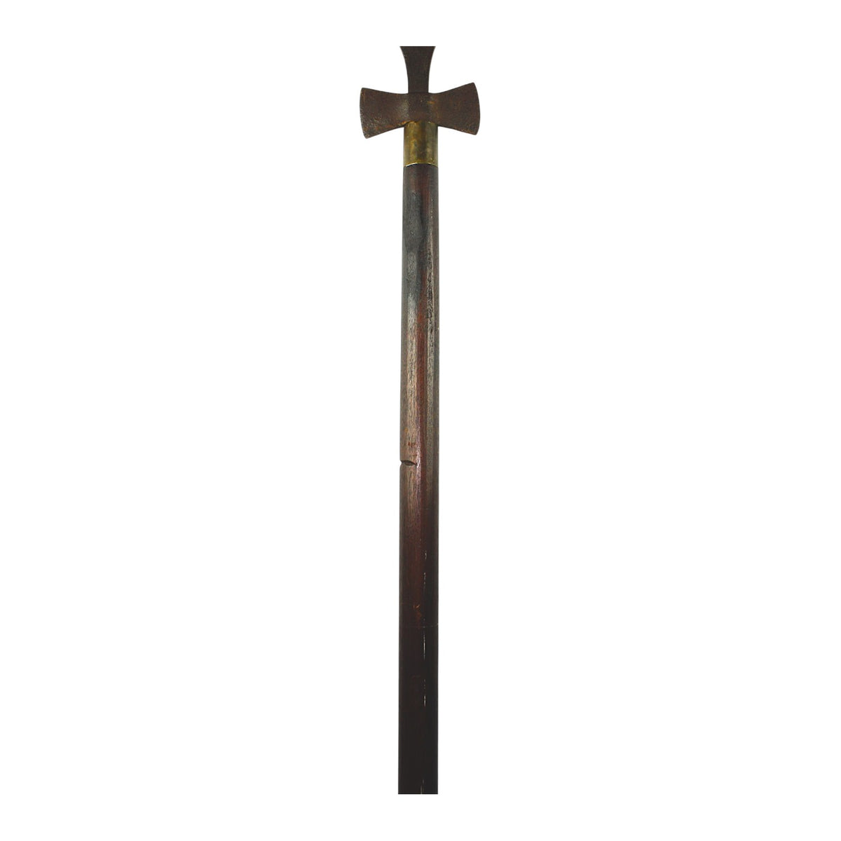American Revolutionary War Era Massive Spontoon Spear Polearm with Axe-Form Ricasso