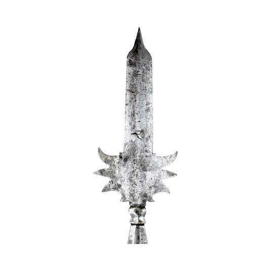 American Revolutionary War Era Partisan Spear-Point Halberd Head with Long Haft Straps