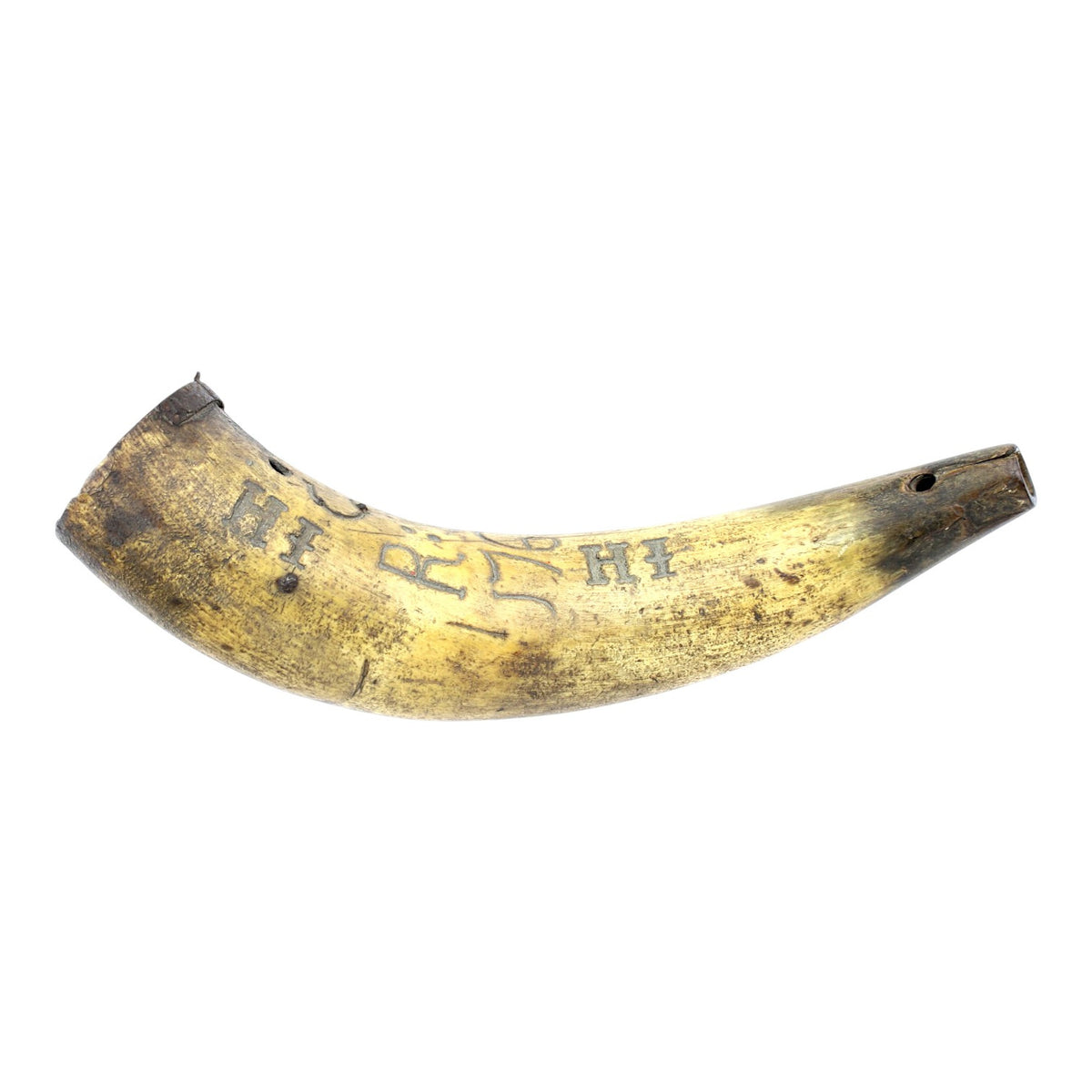 American Revolutionary War Era Powder Horn Dated 1764, Possible Isaac Hayne Association