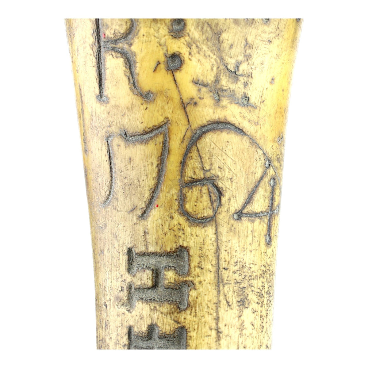 American Revolutionary War Era Powder Horn Dated 1764, Possible Isaac Hayne Association