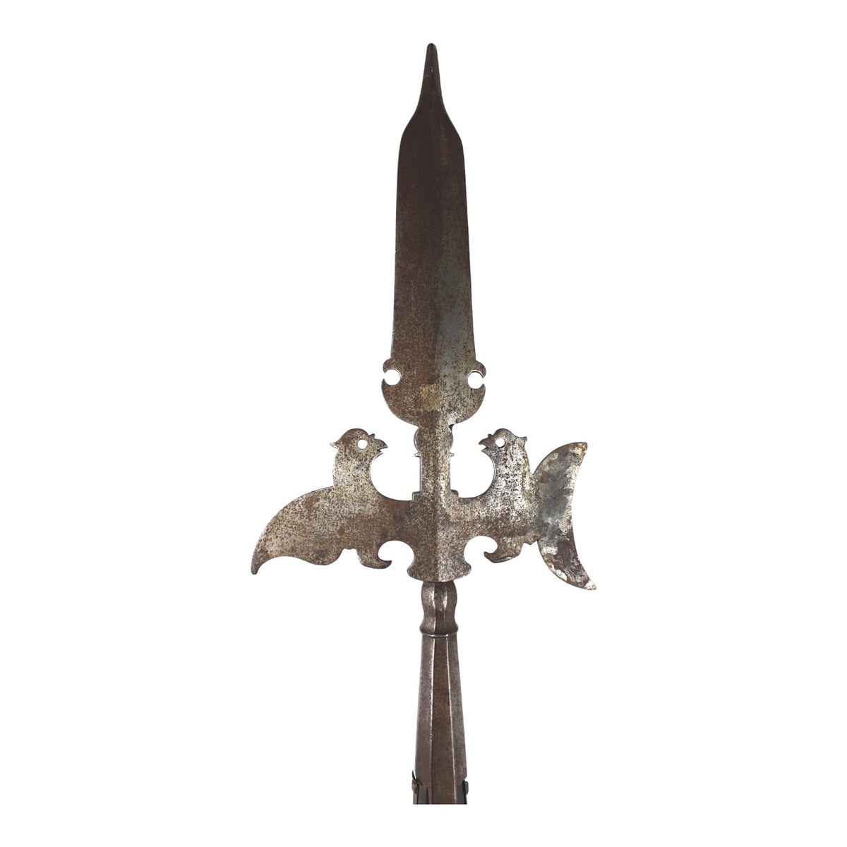 American Revolutionary War Fighting Halberd w/ Bird-Decorated Blade & Original Haft c1750 - 1770
