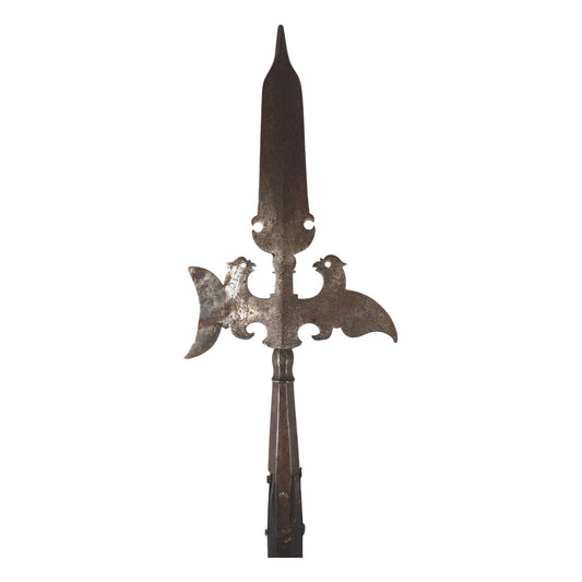 American Revolutionary War Fighting Halberd w/ Bird-Decorated Blade & Original Haft c1750 - 1770
